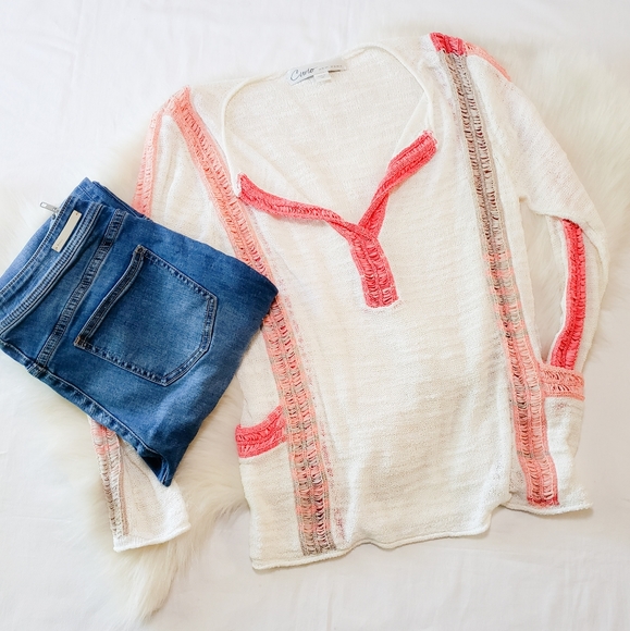 Anthropologie Tops - Anthropologie Curio Knit Long Sleeve Top Size M